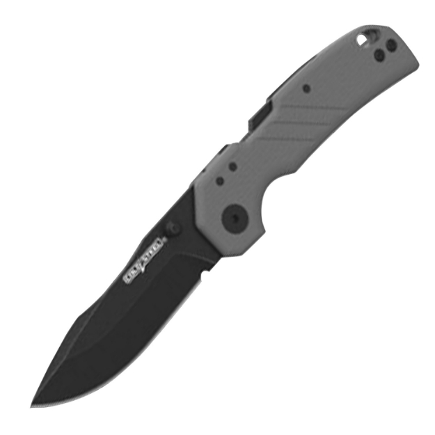 Picture of Cold Steel Engage 3" Folding Drop Point Plain Black Stonewashed Aus-10A Ss Blade/4.11" Gray G10 Handle Includes Belt Clip 