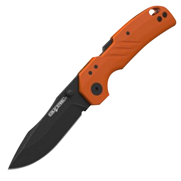 Picture of Cold Steel Engage 3" Folding Tanto Plain Black Pvd Stonewashed 4116 Ss Blade/4.11" Orange Gfn Handle Includes Belt Clip 