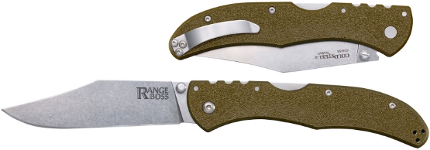 Picture of Cold Steel Range Boss Folding Clip Point Plain 4034 Ss Blade/5.25" Od Green Zy-Ex Handle 