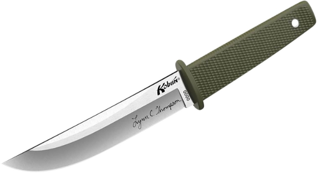 Picture of Cold Steel Kobun Lynn Thompson Signature 5.50" Fixed Tanto Plain Aus-8A Ss Blade/4.38" Od Green Kray-Ex Handle Includes Sheath 