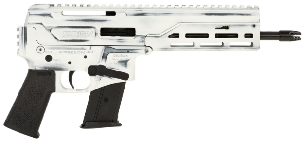 Picture of Diamondback Dbx Cf 5.7X28mm 8" 20+1, Battleworn Storm Tropper White Rec, Picatinny End Cap, Black Magpul K Grip 