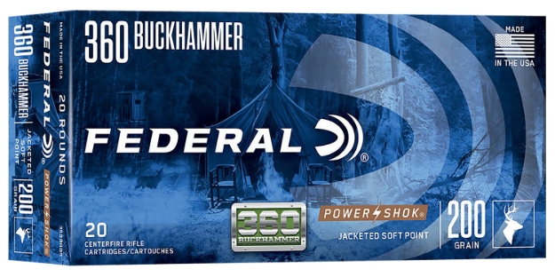 Picture of Federal Federal Premium Buckhammer 360 Buckhammer 200 Gr Jacketed Soft Point (Jsp) 20 Per Box/ 10 Cs 