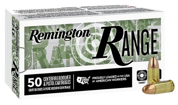 Picture of Remington Ammunition Range Target 9Mm Luger 124 Gr Full Metal Jacket (Fmj) 50 Per Box/ 20 Cs 