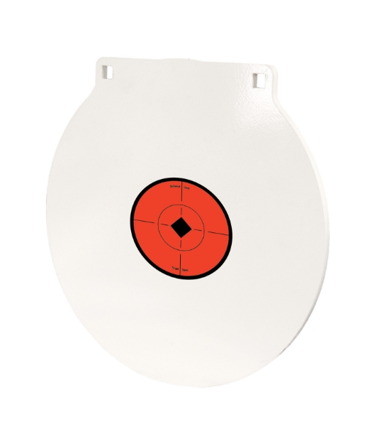 Picture of Birchwood Casey Round Steel Target Plate 12" Centerfire Rifle/Handgun Target Black/Red/White Nm500 Steel Hanging 