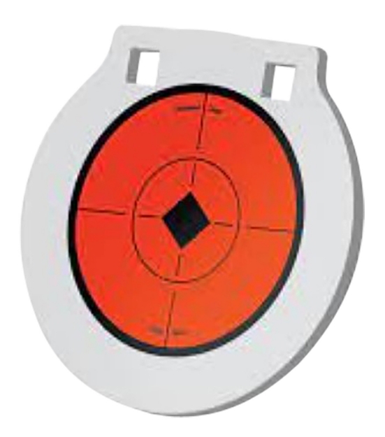 Picture of Birchwood Casey Round Steel Target Plate 6" Centerfire Rifle/Handgun Target Black/Red/White Nm500 Steel Hanging 