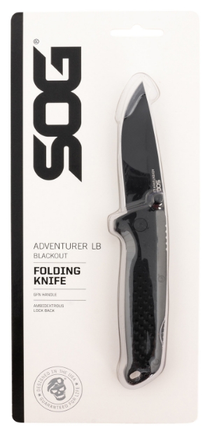 Picture of S.O.G Sog13110157 Adventurer Lb 3.50" Drop Point Plain 5Cr15mov Blade Gfn Handle 