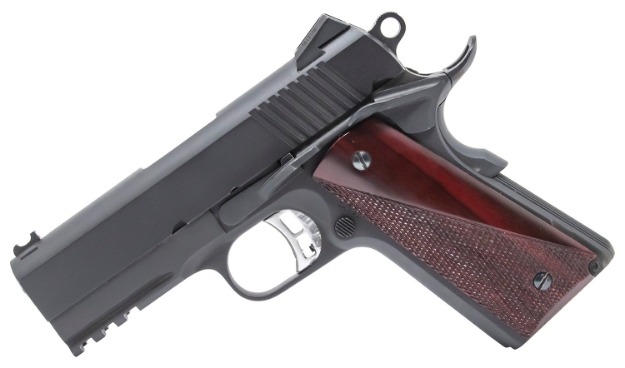 Picture of Fusion Firearms 1911 Commander 9Mm Luger 7+1 3.50" Chrome Chrome-Lined Steel/Target Crown Barrel Serrated Slide Matte Black Oxide Steel Frame W/Beavertail Red Cocobolo Grips Right Hand 