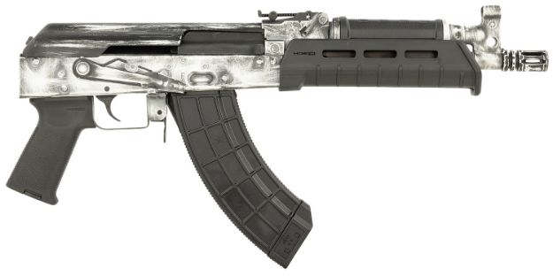 Picture of Century Arms Draco (Romanian Made) 7.62X39mm 30+1 6.25" Threaded Barrel, Distressed White Stamped Rec, Magpul Furniture, Enhanced Trigger Group 