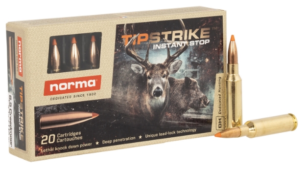 Picture of Norma Ammunition Dedicated Hunting Tipstrike 6.5 Creedmoor 140 Gr 20 Per Box/ 10 Cs 