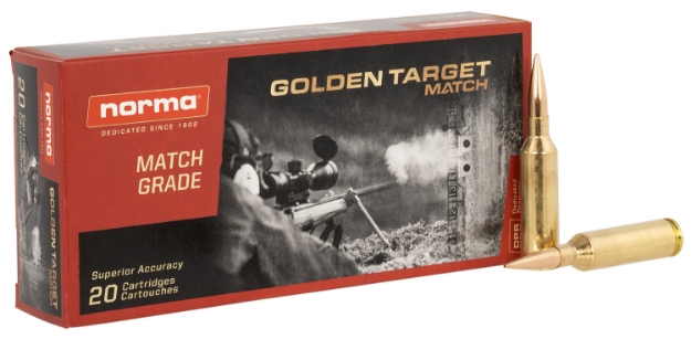 Picture of Norma Ammunition Dedicated Precision Golden Target Match 6.5 Prc 143 Gr Hollow Point Boat-Tail (Hpbt) 20 Per Box/ 10 Cs 