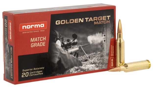 Picture of Norma Ammunition Dedicated Precision Golden Target Match 6Mm Creedmoor 107 Gr Hollow Point Boat-Tail (Hpbt) 20 Per Box/ 10 Cs 