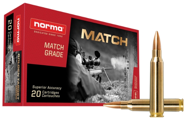 Picture of Norma Ammunition Dedicated Precision Golden Target Match 223 Rem 69 Gr Hollow Point Boat-Tail (Hpbt) 20 Per Box/ 10 Cs 