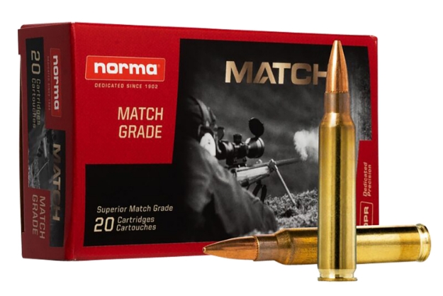 Picture of Norma Ammunition Dedicated Precision Golden Target Match 223 Rem 77 Gr Hollow Point Boat-Tail (Hpbt) 20 Per Box/ 10 Cs 