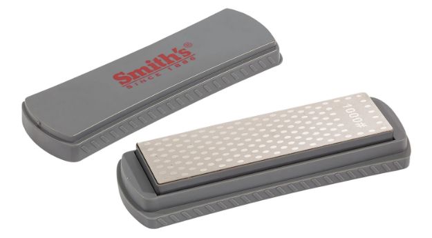 Picture of Smiths Products Dualgrit Double-Sided Sharpening Stone 6" Diamond Sharpener Medium/Fine Gray 