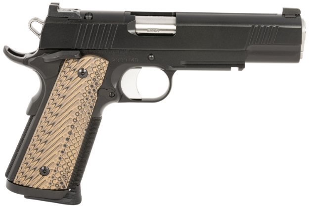 Picture of Dan Wesson Specialist 45 Acp 8+1 (2) 5" Match Grade Stainless Barrel, Black, Beavertail Frame With Pic. Rail, Optic Cut Serrated Side, Black/Brown G10 Grip, Night Sights 