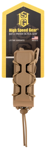 Picture of High Speed Gear Taco V2 Mag Pouch Single, Coyote Brown Polymer, Belt Clip/Molle U-Mount, Compatible W/ Pistol Mags 