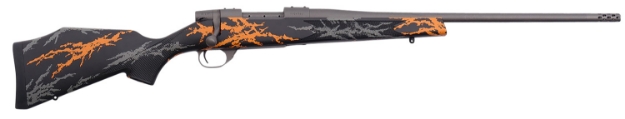 Picture of Weatherby Vanguard Compact Hunter 6.5 Creedmoor 4+1 20", Tungsten Gray Barrel/Rec, Black W/Gray & Orange Sponge Accents Monte Carlo Stock, Accubrake Muzzle Brake 