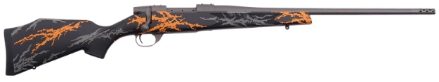 Picture of Weatherby Vanguard Compact Hunter 7Mm-08 Rem 5+1 20", Tungsten Gray Barrel/Rec, Black W/Gray & Orange Sponge Accents Monte Carlo Stock, Accubrake Muzzle Brake 