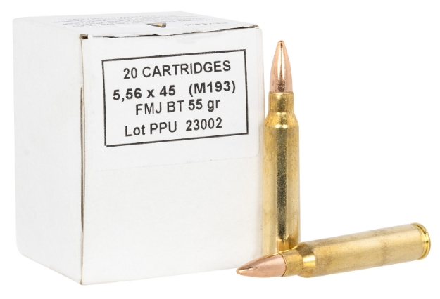 Picture of Ppu Metric Rifle Rifle Line 5.56X45mm Nato 55 Gr Full Metal Jacket Boat-Tail (Fmjbt) 1000 Per Box/ 1 Cs 