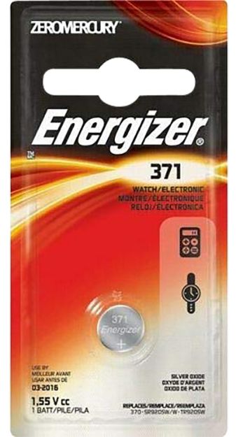 Picture of Energizer 371 Battery Silver Oxide 1.55 Volt, Qty (72) Single Pack 
