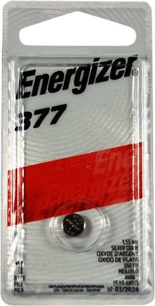Picture of Energizer 377 Battery Silver Oxide 1.55 Volts, Qty (72) Singe Pack 
