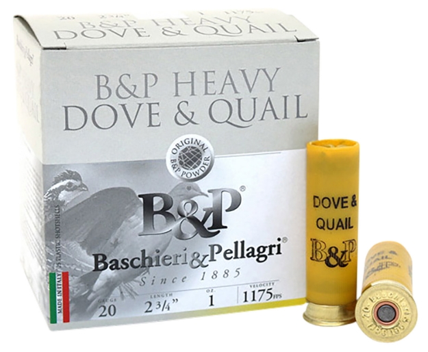 Picture of Fiocchi B&P Heavy Dove & Quail 20 Gauge 2.75" 1 Oz 8 Shot 25 Per Box/ 10 Cs 