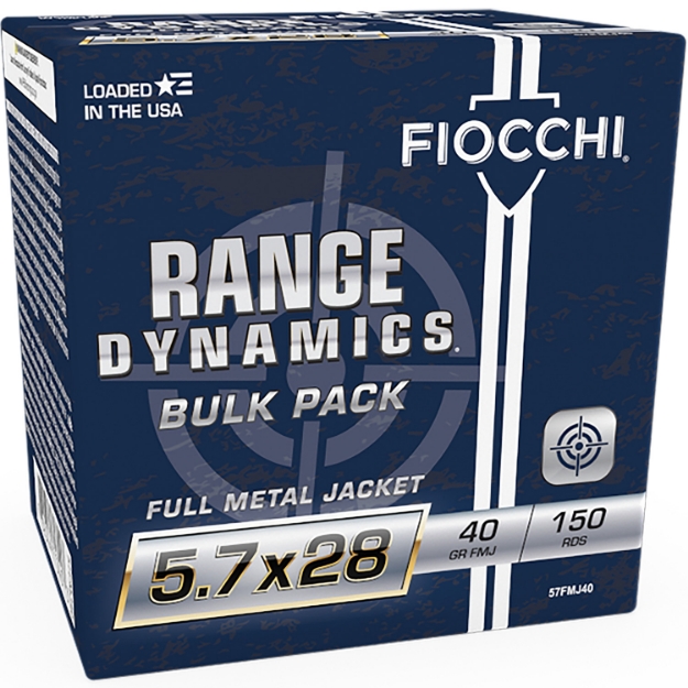 Picture of Fiocchi Range Dynamics Pistol 5.7X28mm 41 Gr Full Metal Jacket (Fmj) 150 Per Box/ 3 Cs 