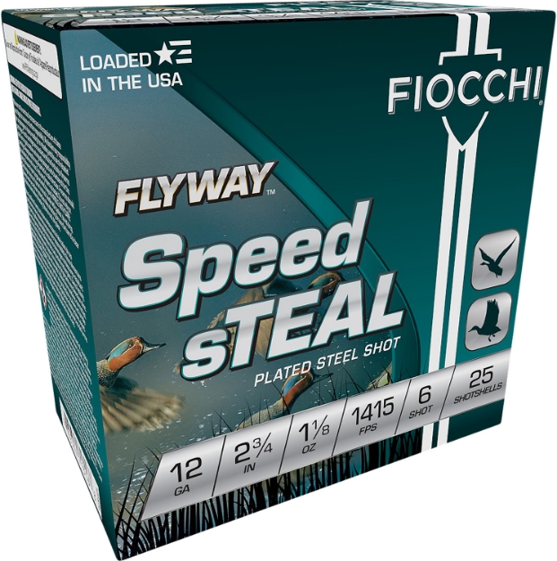 Picture of Fiocchi Speed Steal Flyway 12 Gauge 2.75" 1 1/8 Oz 6 Shot 25 Per Box/ 10 Cs 