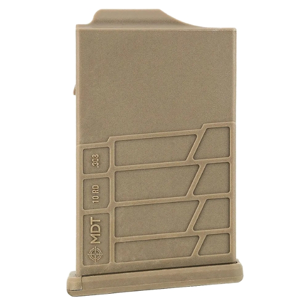 Picture of Mdt Sporting Goods Inc Aics Magazine 10Rd Extended 308/6.5 Creedmoor Short Action, Fde Polymer, Fits Some Chassis/Bottom Metal (Mdt, Xlr, Krg, Grs, Cdi, Pacific Tool & Gauge) 