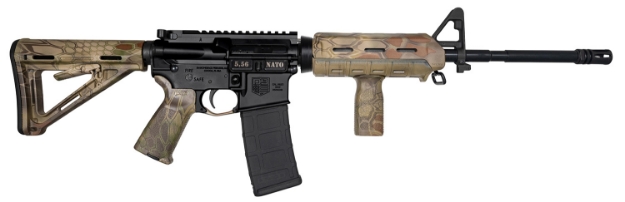 Picture of Diamondback Db15 5.56X45mm Nato 30+1 16", Black Rec, Kryptek Mandrake Magpul Furniture, A2 Front Sight, Includes Magpul Mvg 