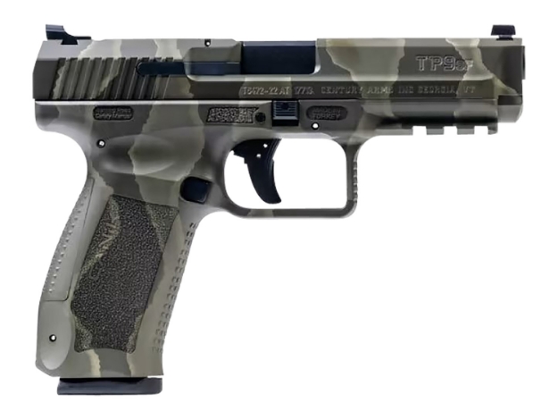 Picture of Canik Tp9sf 9Mm Luger 18+1 (2) 4.46", Reptile Green, Picatinny Rail Frame With Interchangeable Backstrap, Fiber Optic Sights, Includes Holster 