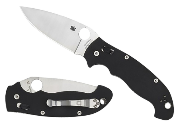 Picture of Spyderco Manix 2 Xl 3.85" Folding Plain Satin Cpm S30v Ss Blade/Black Textured G10 Handle Includes Pocket Clip 