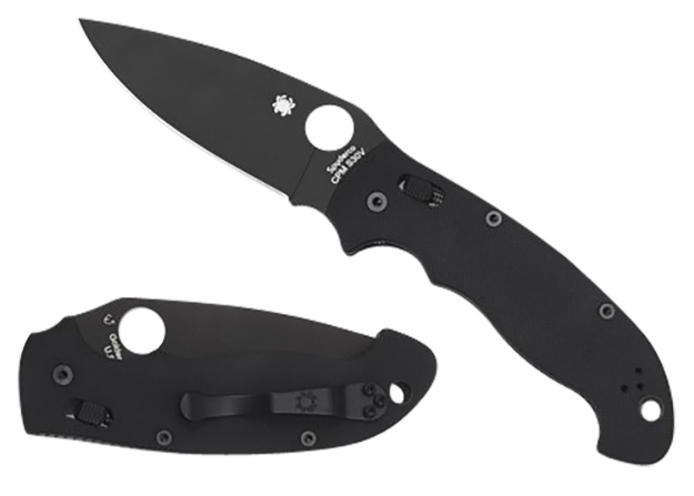 Picture of Spyderco Manix 2 Xl 3.85" Folding Plain Black Dlc Cpm S30v Ss Blade/Black Textured G10 Handle Includes Pocket Clip 