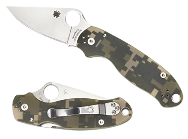 Picture of Spyderco Para 3 2.95" Folding Plain Black Dlc Cpm S45vn Ss Blade/Digital Camo Textured G10 Handle Includes Pocket Clip 