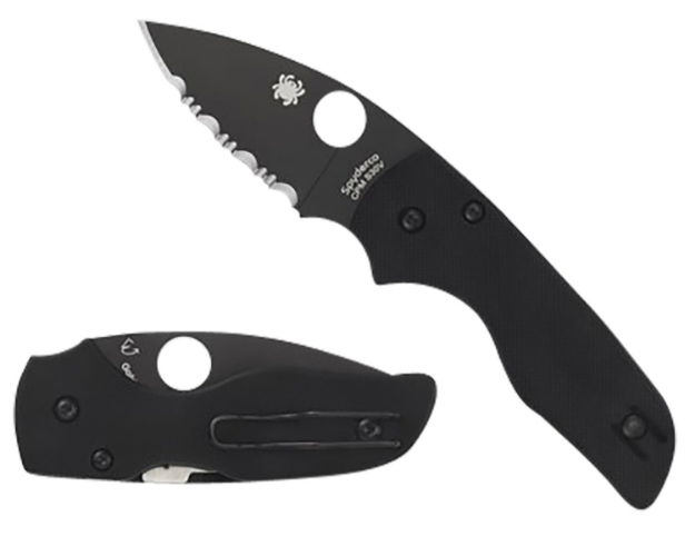 Picture of Spyderco Lil' Native 2.42" Folding Plain Black Dlc Cpm S30v Ss Blade/Black Textured G10 Handle Includes Pocket Clip 