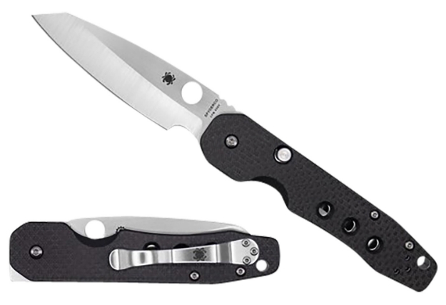 Picture of Spyderco Smock 3.39" Folding Plain Stonewashed Cpm S30v Ss Blade/Black Textured Carbon Fiber/G10 Handle 