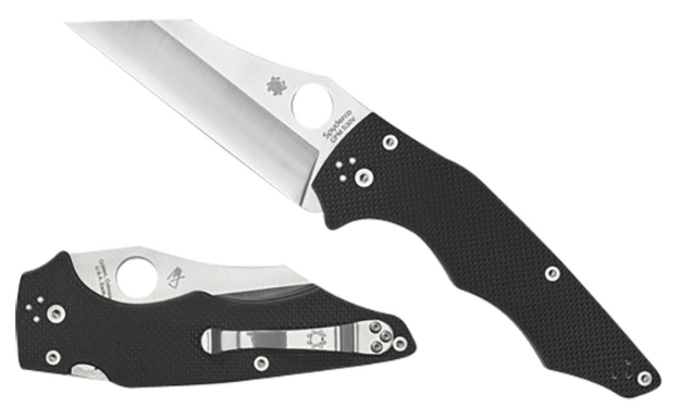 Picture of Spyderco Yojumbo 3.98" Folding Wharncliffe Plain Stonewashed Cpm S30v Ss Blade/ Black Textured G10 Handle Includes Pocket Clip 