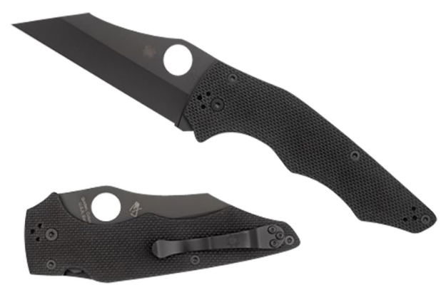 Picture of Spyderco Yojumbo 3.98" Folding Wharncliffe Plain Black Dlc Cpm S30v Ss Blade/Black Textured G10 Handle Includes Pocket Clip 