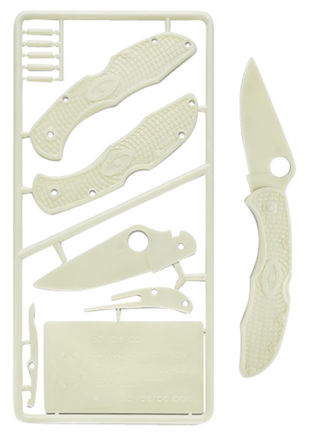 Picture of Spyderco Delica 4 Plastic Kit For Children Ages 7+ Glow-In-The-Dark Plastic 