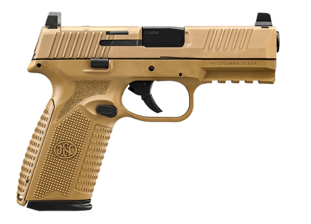 Picture of Fn 510 Mrd 10Mm Auto 10+1 (2) 4.71" Threaded, Fde, Optic Cut Slide, Picatinny Rail Frame With Interchangeable Backstraps, Tritium Sights 