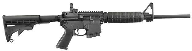 Picture of Ruger Ar-556 *State Compliant 5.56X45mm Nato 10+1 16.10" Heavy Contour Barrel, Black Hard Coat Anodized 7075-T6 Aluminum Forgings, Fixed M4-Style Stock With Mil-Spec Buffer Tube, Optics Ready 