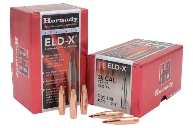 Picture of Hornady Eld-X Hunting 30 Cal .308 178 Gr Extremely Low Drag-Expanding 