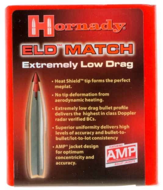 Picture of Hornady Eld Match Target 30 Cal .308 208 Gr Extremely Low Drag-Match (Eld-M) 