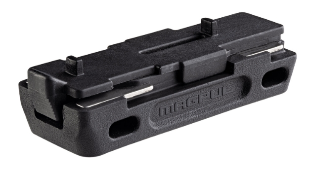 Picture of Magpul L-Plate Made Of Stainless Steel With Overmolded Santoprene Rubber & Black Finish For 5.56X45mm Nato Usgi 30-Round Aluminum Magazines 3 Per Pack 