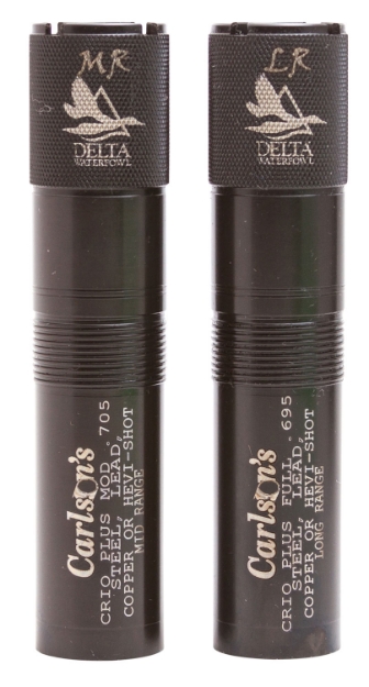 Picture of Carlson's Choke Tubes Delta Waterfowl 12 Gauge Mid-Range Long Range Knurled 17-4 Stainless Steel 