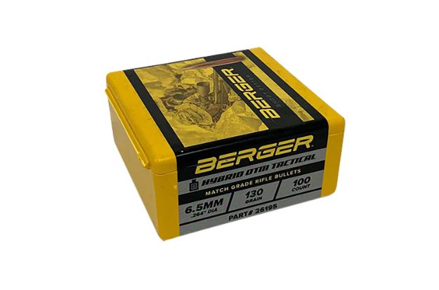 Picture of Berger Bullets Tactical Match Grade 6.5 Creedmoor .264 130 Gr Ar Hybrid Open Tip Match 100 Per Box 