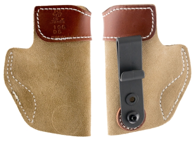 Picture of Desantis Gunhide Sof-Tuck Iwb Natural Leather/Suede Belt Clip Compatible W/Glock 43 Left Hand 