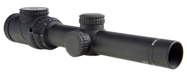 Picture of Trijicon Accupoint Black Hardcoat Anodized 1-6X 24Mm 30Mm Illuminated Green Triangle Post Reticle 