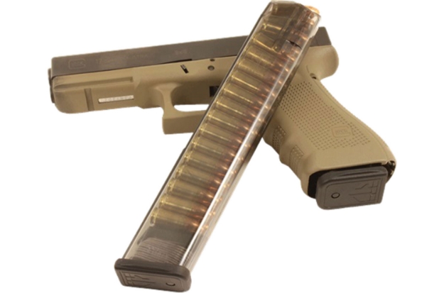 Picture of Ets Group Pistol Mags 31Rd Extended 9Mm Luger Compatible W/Glock Gen1-5; Glock 18 Clear Polymer 