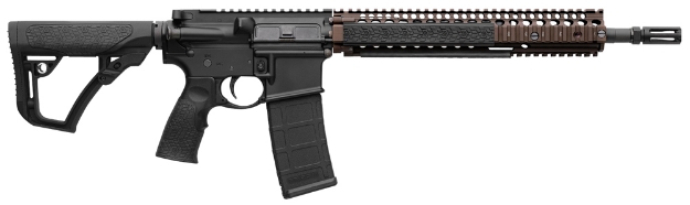 Picture of Daniel Defense Ddm4 M4a1 5.56X45mm Nato 14.50" 30+1 Black Hard Coat Anodized 6 Position W/Softtouch Overmolding Stock With Flat Dark Earth Handguard 